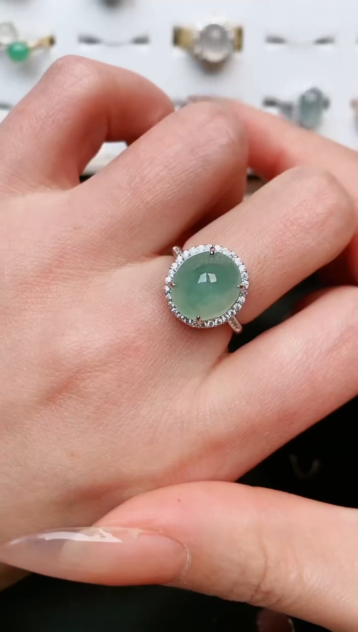 【闪购商品】翡翠戒指银S925镶嵌....