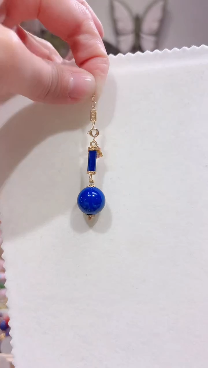 【闪购商品】青金石颈饰18K金镶嵌百搭款