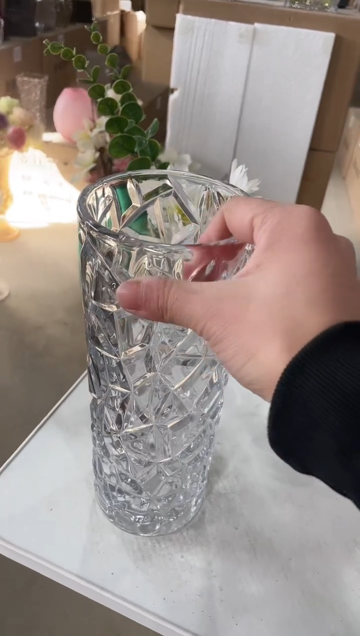 【闪购商品】无铅玻璃透明冰纹小号