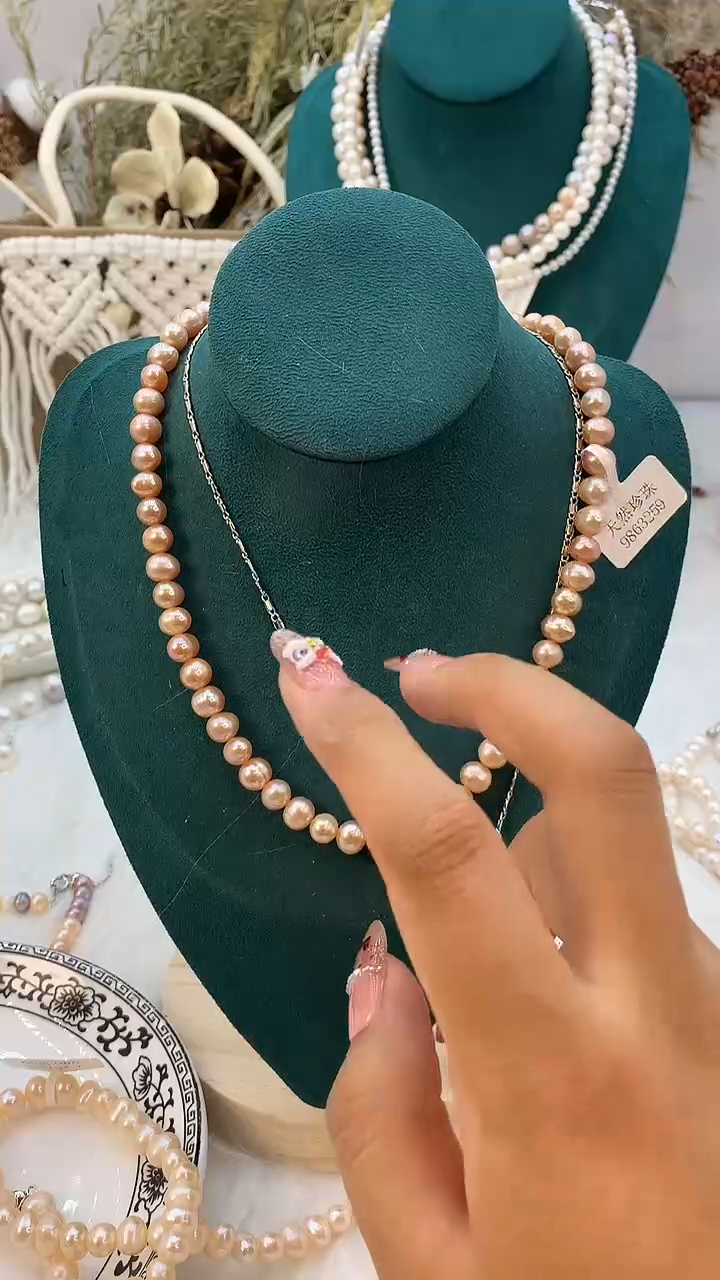 【闪购商品】淡水珍珠项链合金13