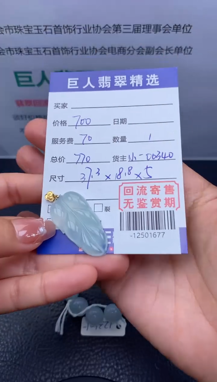 【闪购商品】翡翠颈饰18K金镶嵌-12501677