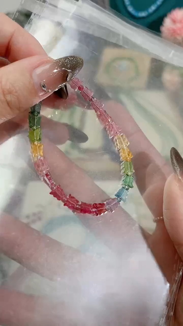 【闪购商品】碧玺手链银S925镶嵌蝴蝶299