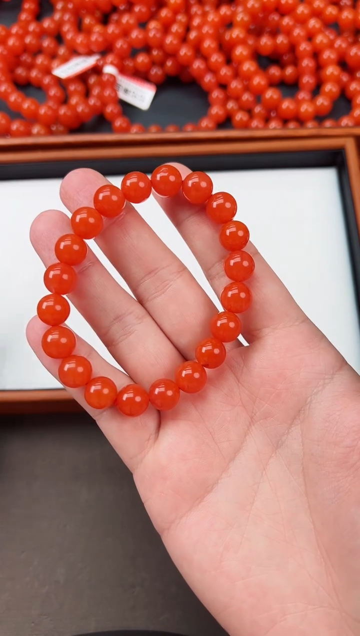 【闪购商品】南红玛瑙亮光手串卡10+未镶嵌保山杨柳滴水洞高品