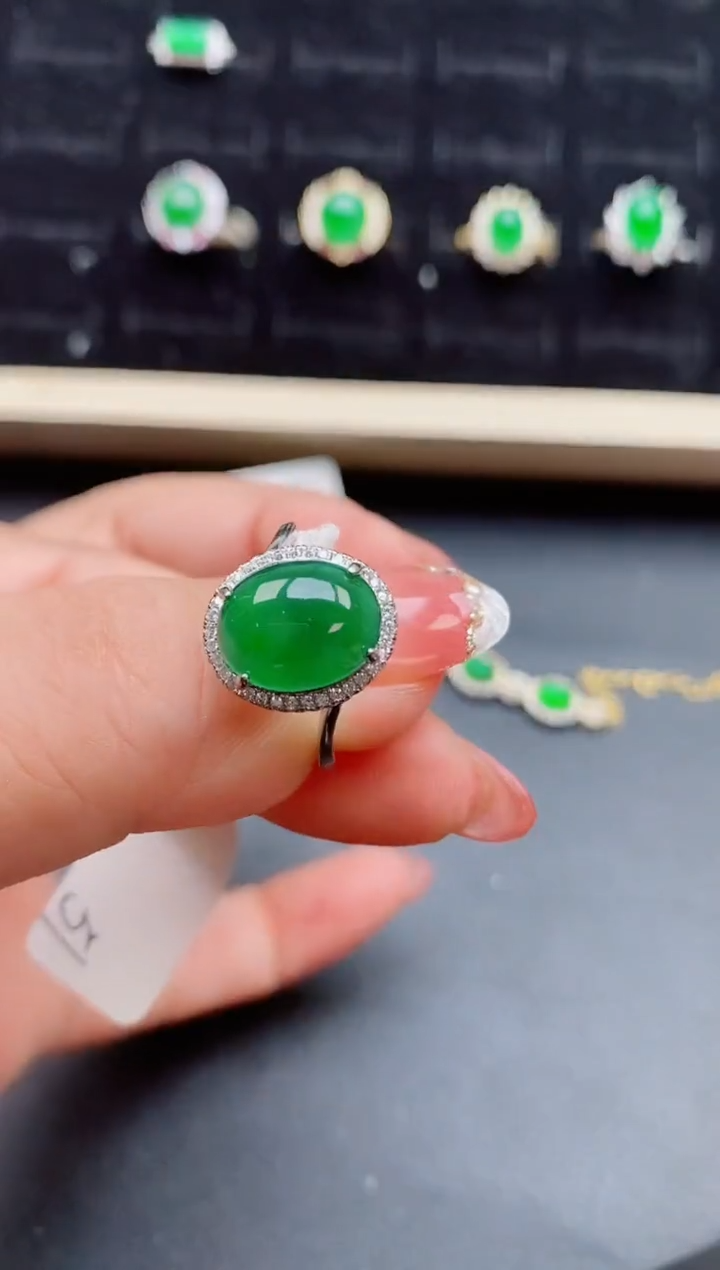 【闪购商品】翡翠戒指银S925镶嵌1212
