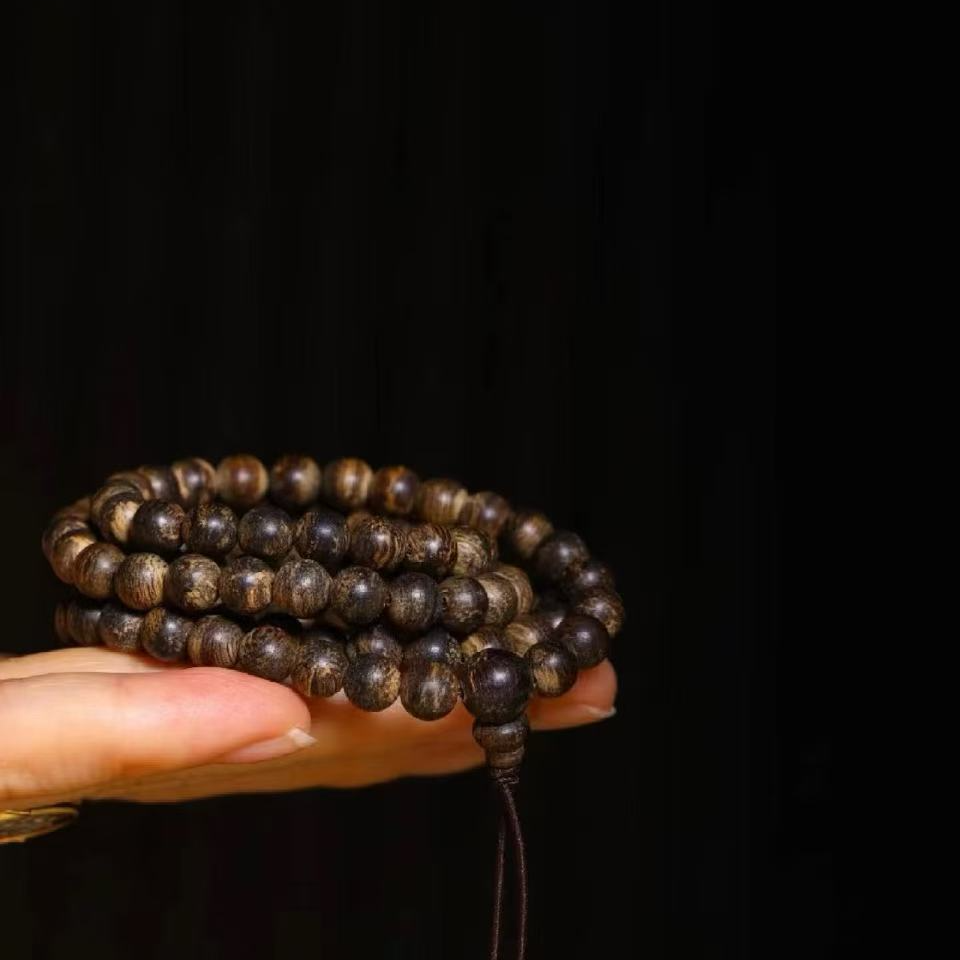 李东现场收货沉香108颗10mm手链展示勿拍