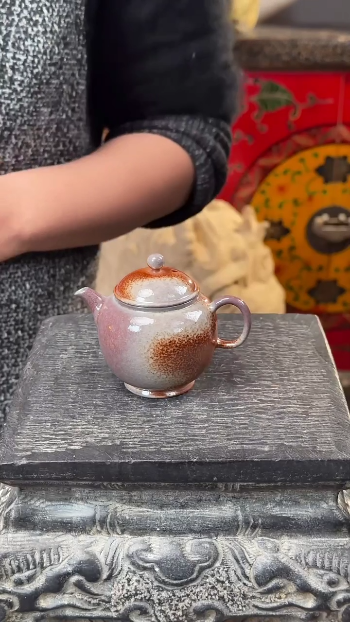 【闪购商品】摆件陶瓷窑变柴烧小壶