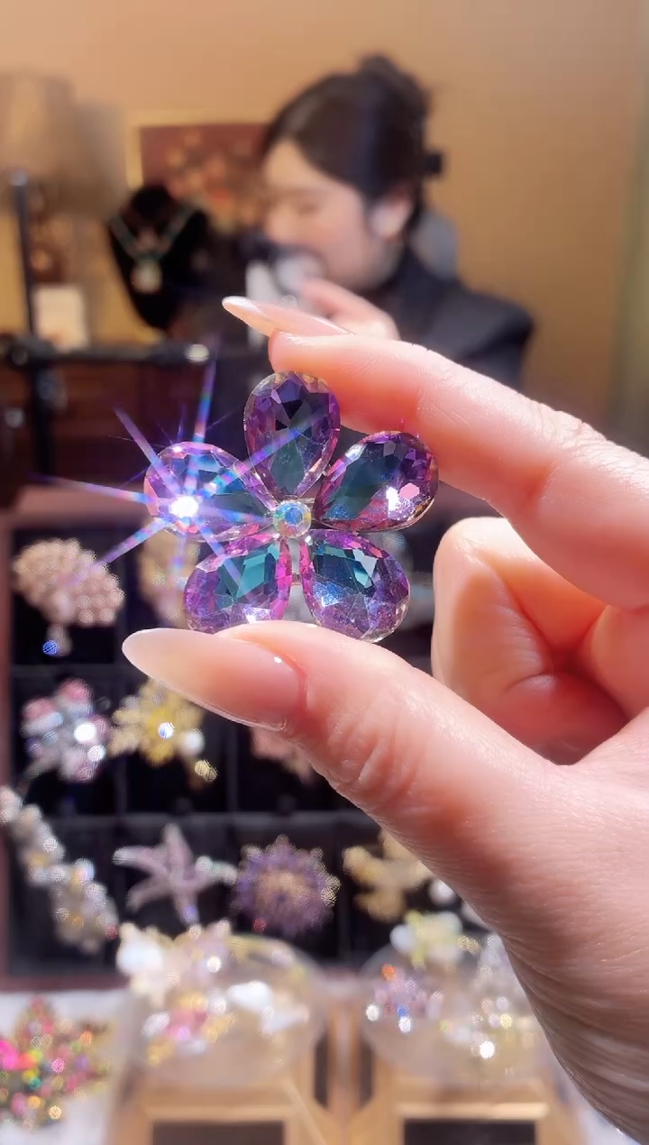 合成立方氧化锆铜合金五叶花