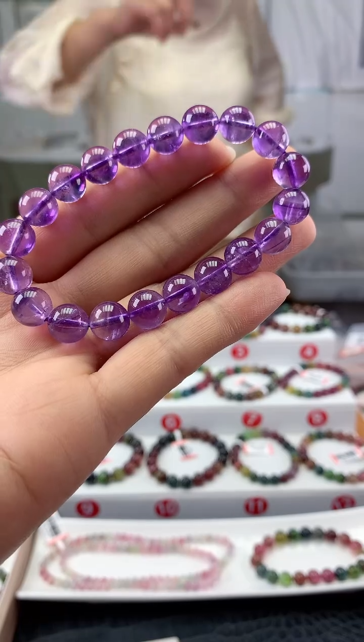 未镶嵌珠宝半成品紫晶多样性发一条