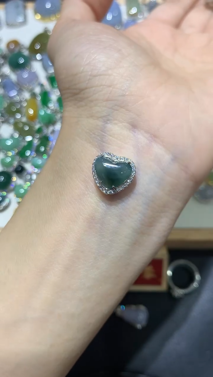 【闪购商品】翡翠吊坠(不含链)银S925镶嵌团购43