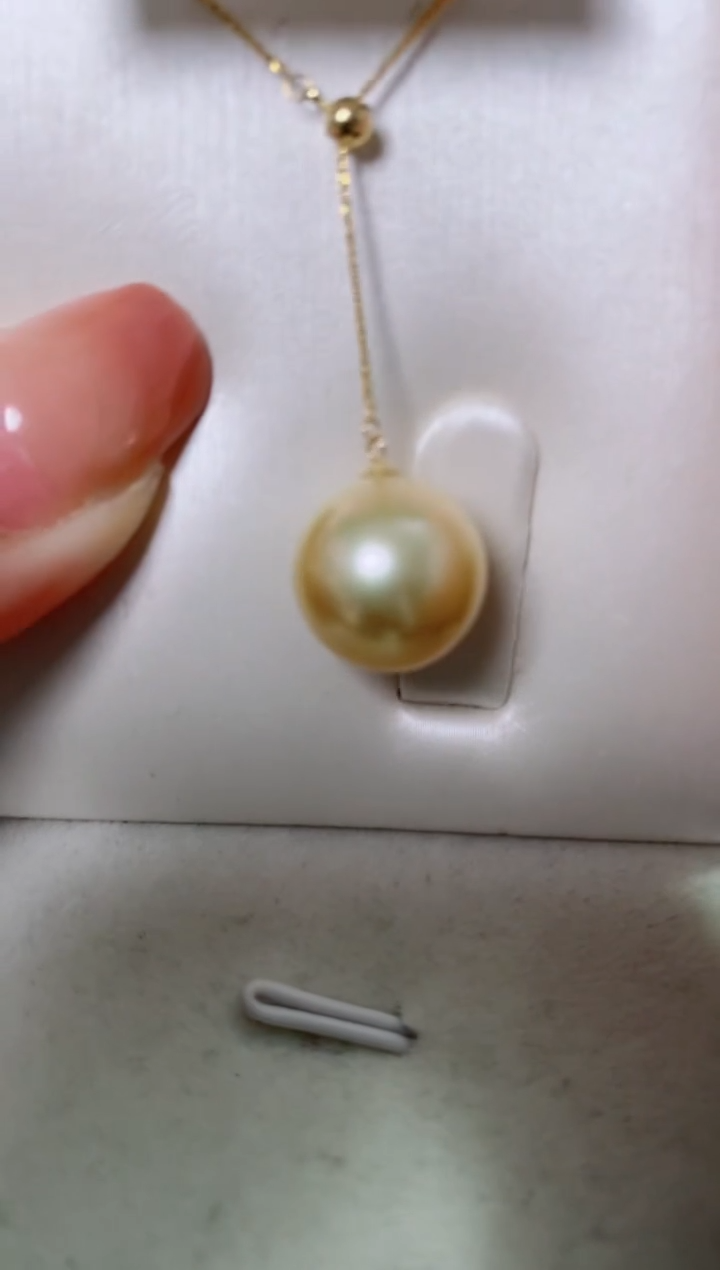 18K金镶嵌海水珍珠LL珍珠吊坠@@p0296