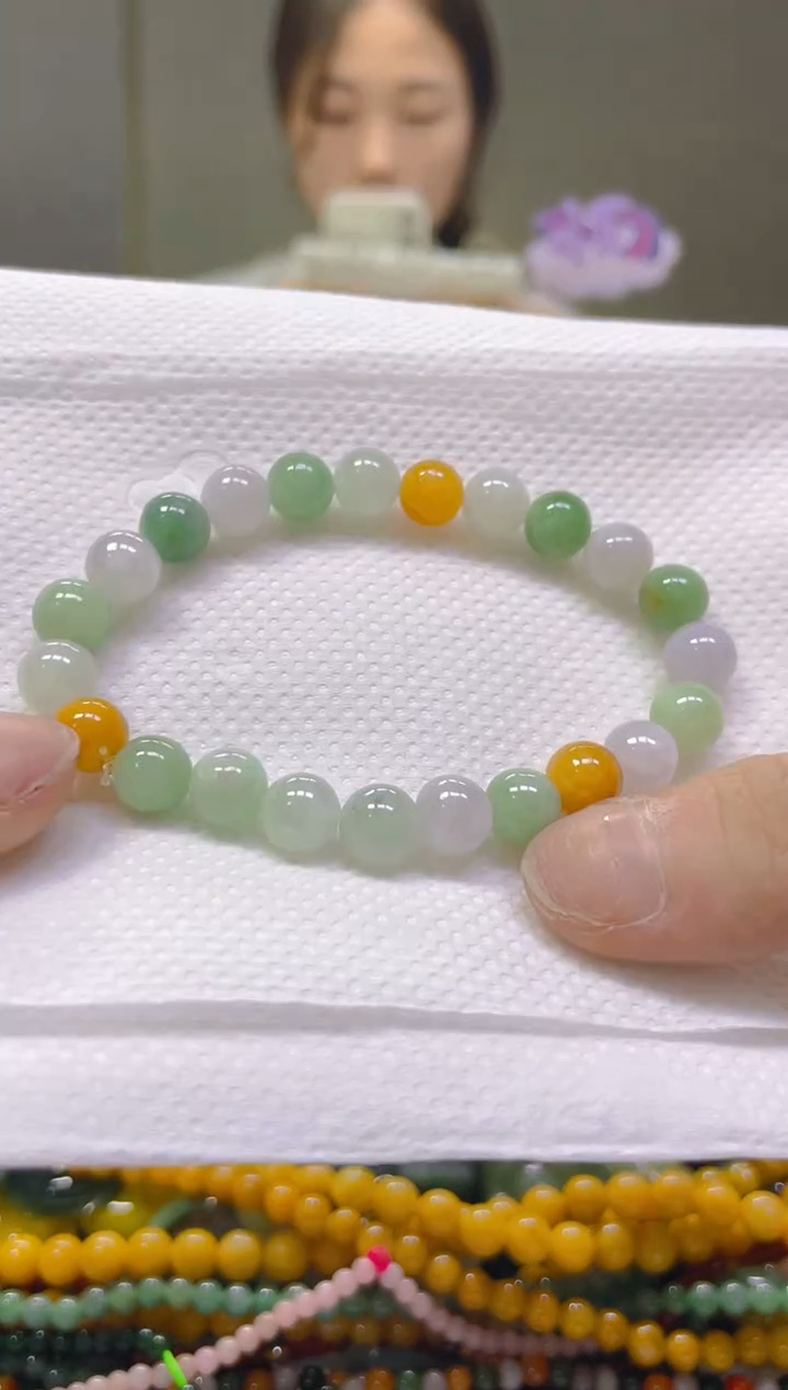 翡翠未镶嵌颈饰8MM/X/翡翠A货，一件也是批发价