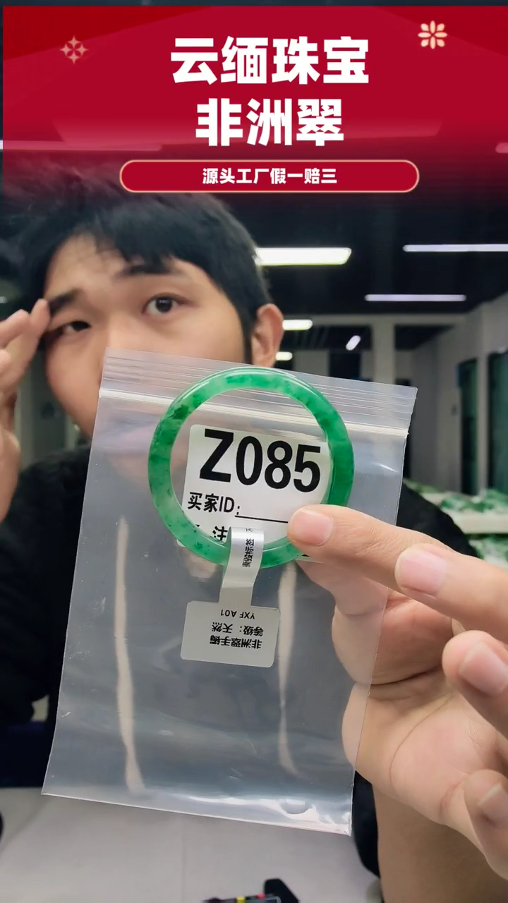 未镶嵌手镯石英质玉（非洲翠）50圈口Z085