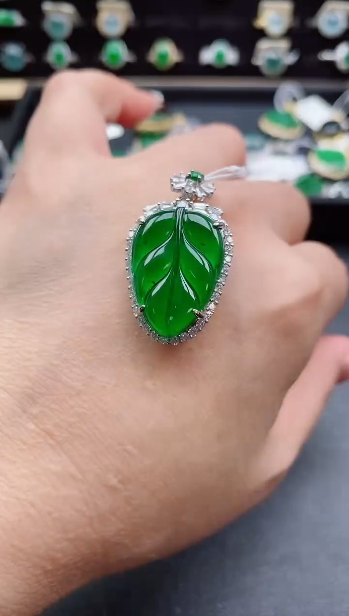 吊坠(不含链)银S925镶嵌翡翠1