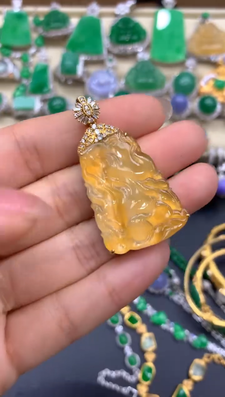 【闪购商品】翡翠颈饰18K金镶嵌494-中国好珍宝1