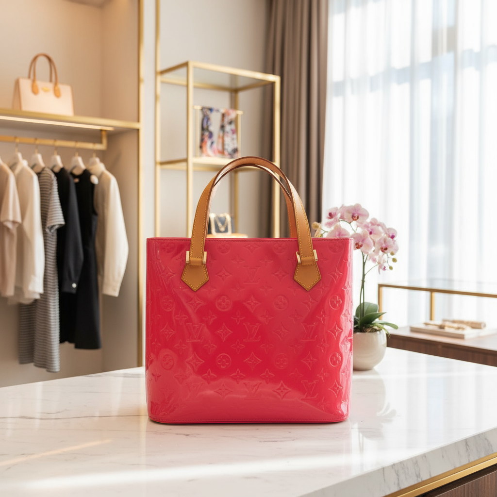 95新 LouisVuitton/路易威登  红色漆皮手提包  1794 9096 