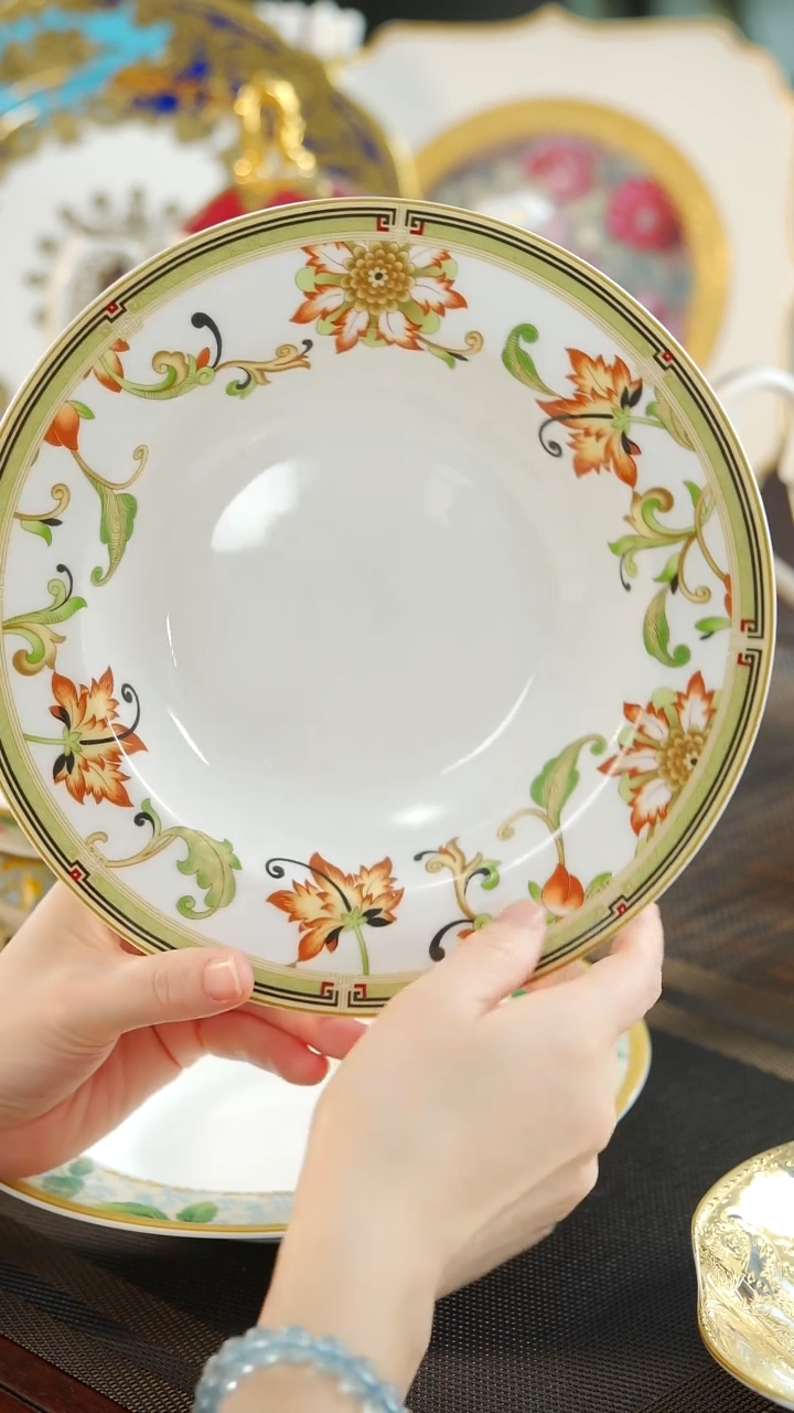 【闪购商品】瓷片8.5英寸草帽盘 2个 微瑕福利价