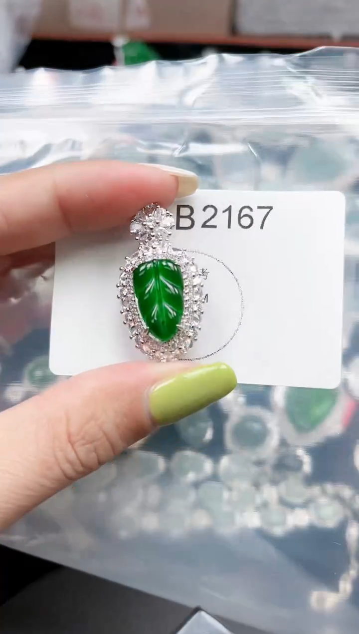 【闪购商品】翡翠颈饰未镶嵌赠皮绳2167