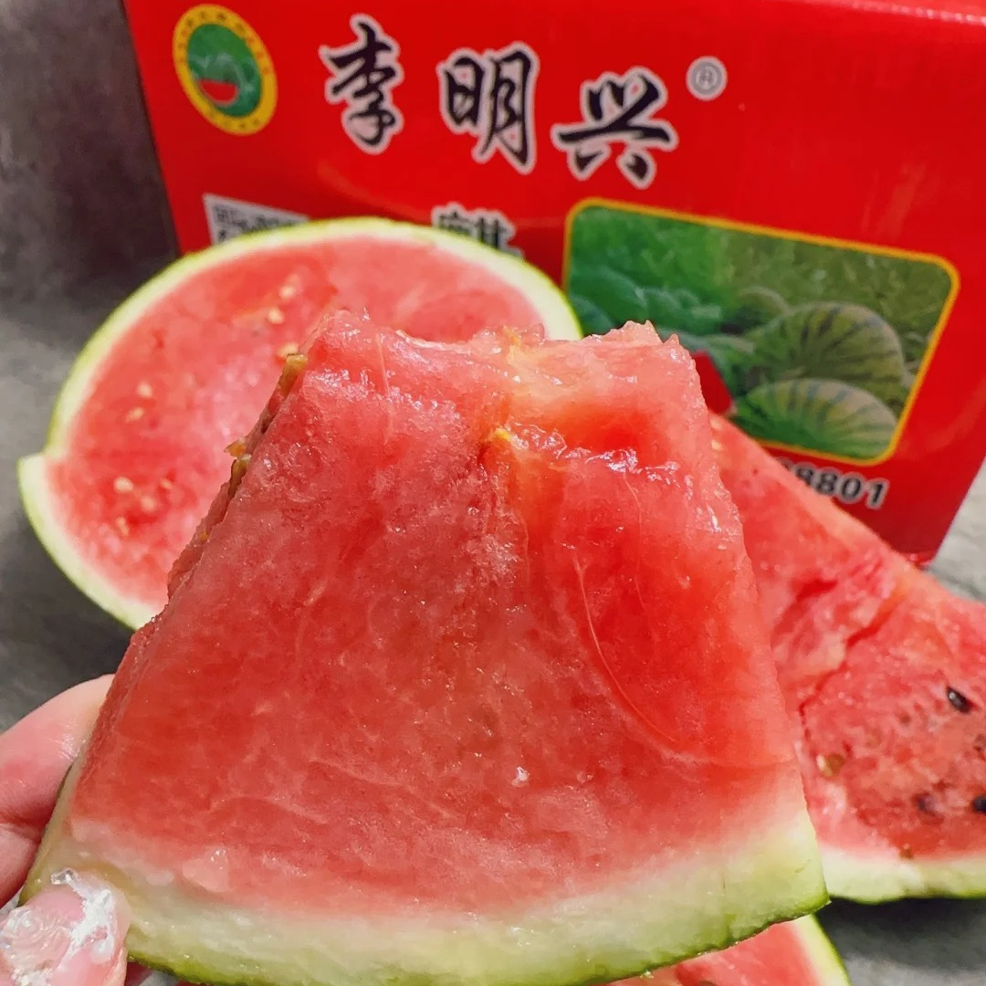 【姜婆甄选】新到海南李明星麒麟西瓜   皮薄水灵一刀炸  超级甜海南省