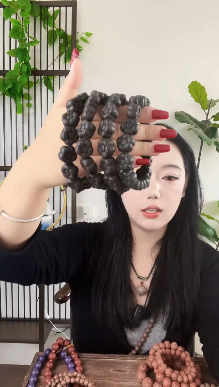 泥塑【安宫小花手串】古法合香