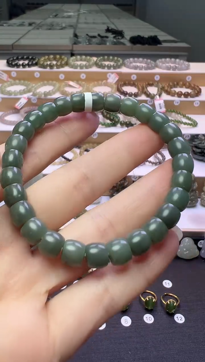 颈饰未镶嵌和田玉114号链接卡8mm