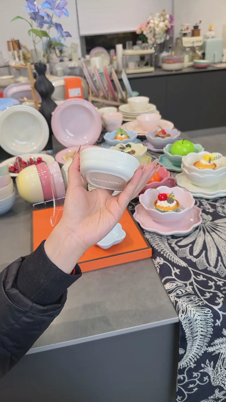 【闪购商品】瓷方形炻彩蘸料碟9cm-奶油白x1