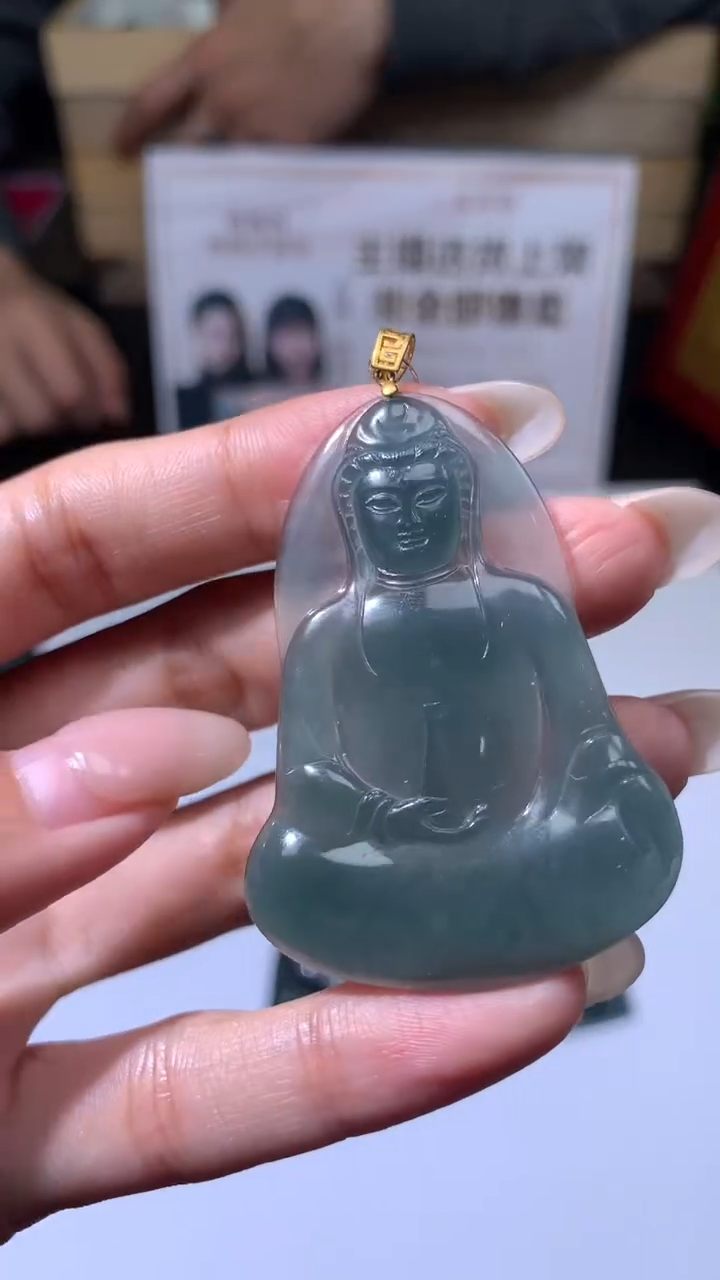 【闪购商品】定制翡翠18K金镶嵌不退不换CMH1件-A