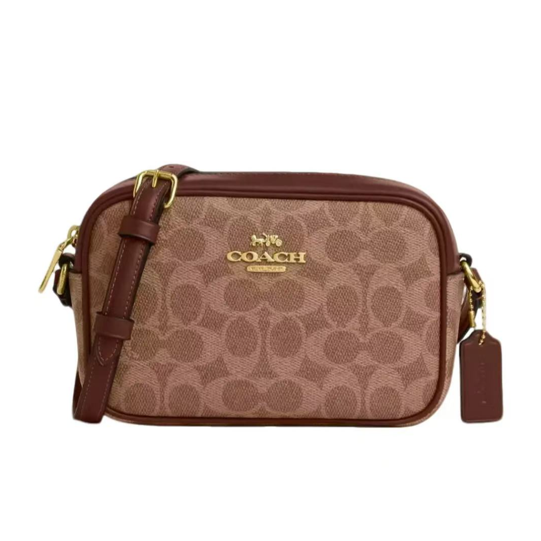 COACH/蔻驰coach 新款小号焦糖色相机尺寸19.5*13斜挎包 
