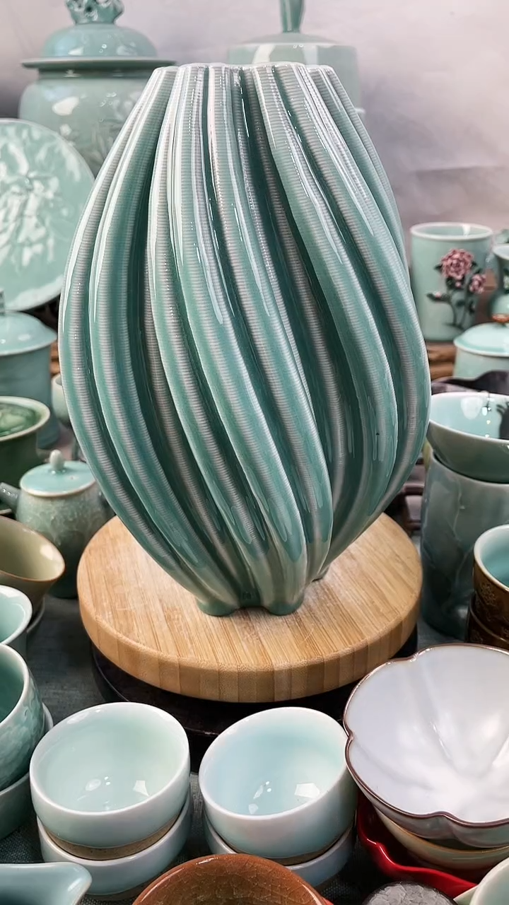 【闪购商品】纯手工 特价 微瑕 慧仙青瓷 粘底