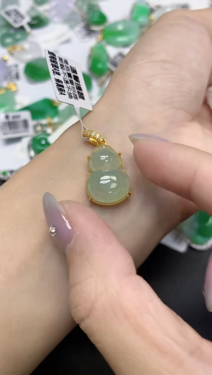 颈饰未镶嵌翡翠天然缅甸翡翠A货多样性发一件
