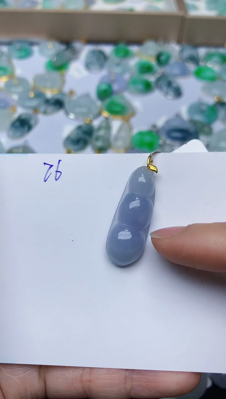 【闪购商品】翡翠颈饰18K金镶嵌天然翡翠A货