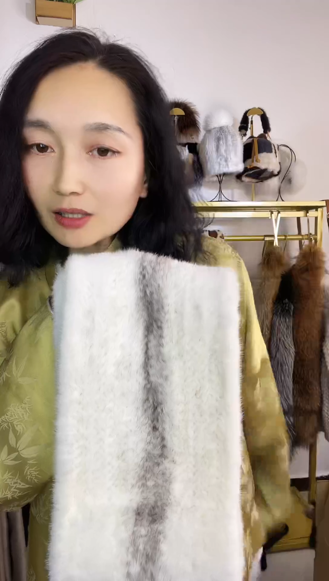 貂毛圈*高奢品水貂围巾