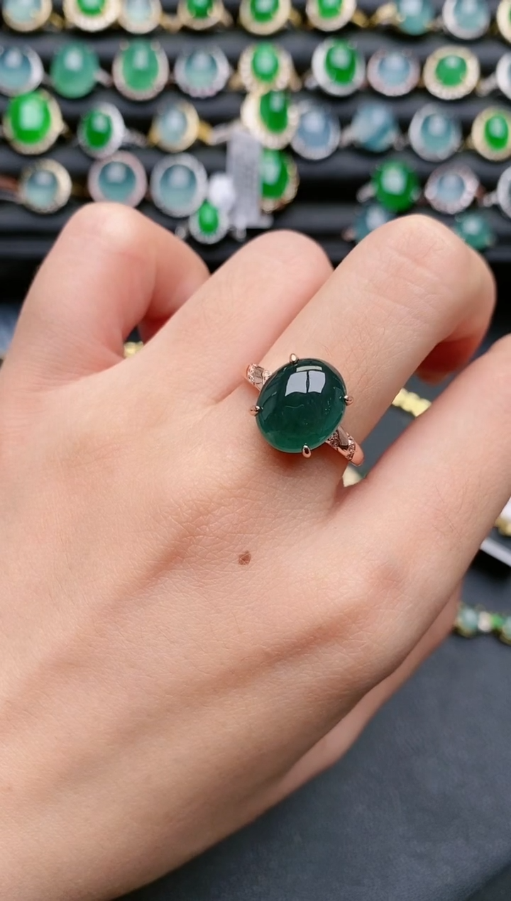 【闪购商品】翡翠戒指银S925镶嵌111111111111