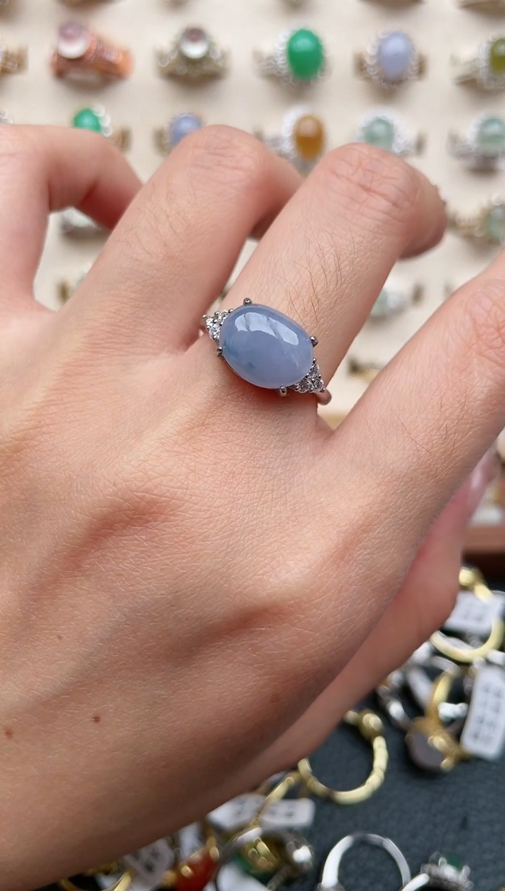 【闪购商品】翡翠戒指银S925镶嵌1111