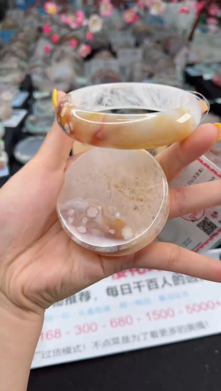 石英质玉未镶嵌手镯64圈口（赠送镯心）3590452