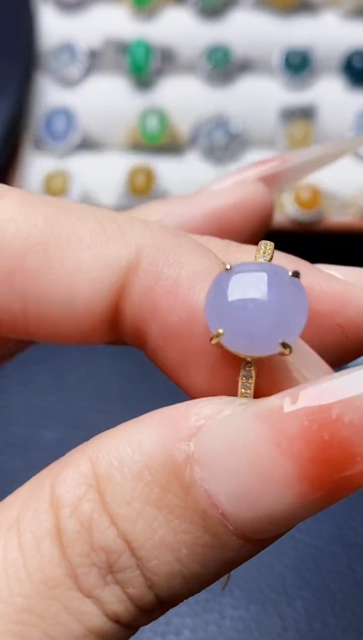 银S925镶嵌戒指翡翠6502