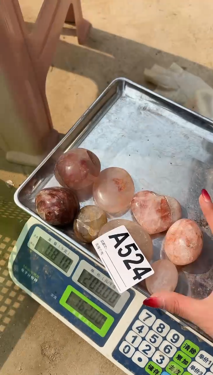 【闪购商品】水晶摆件未镶嵌浇花手把件　524