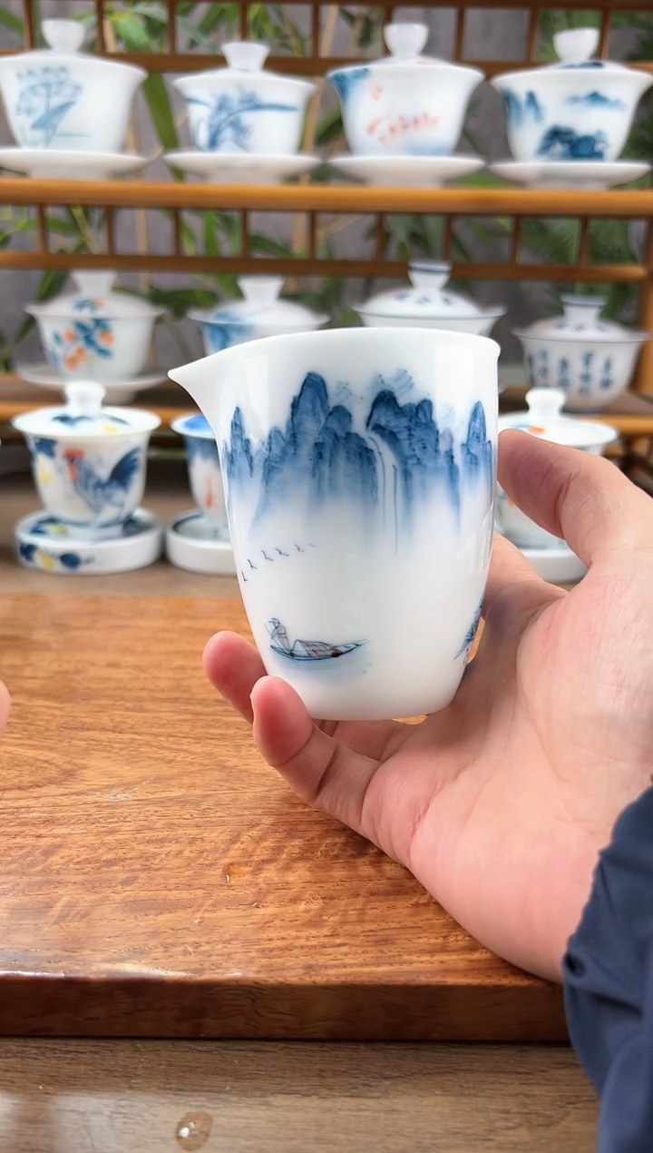 【闪购商品】微瑕千里江山公道杯