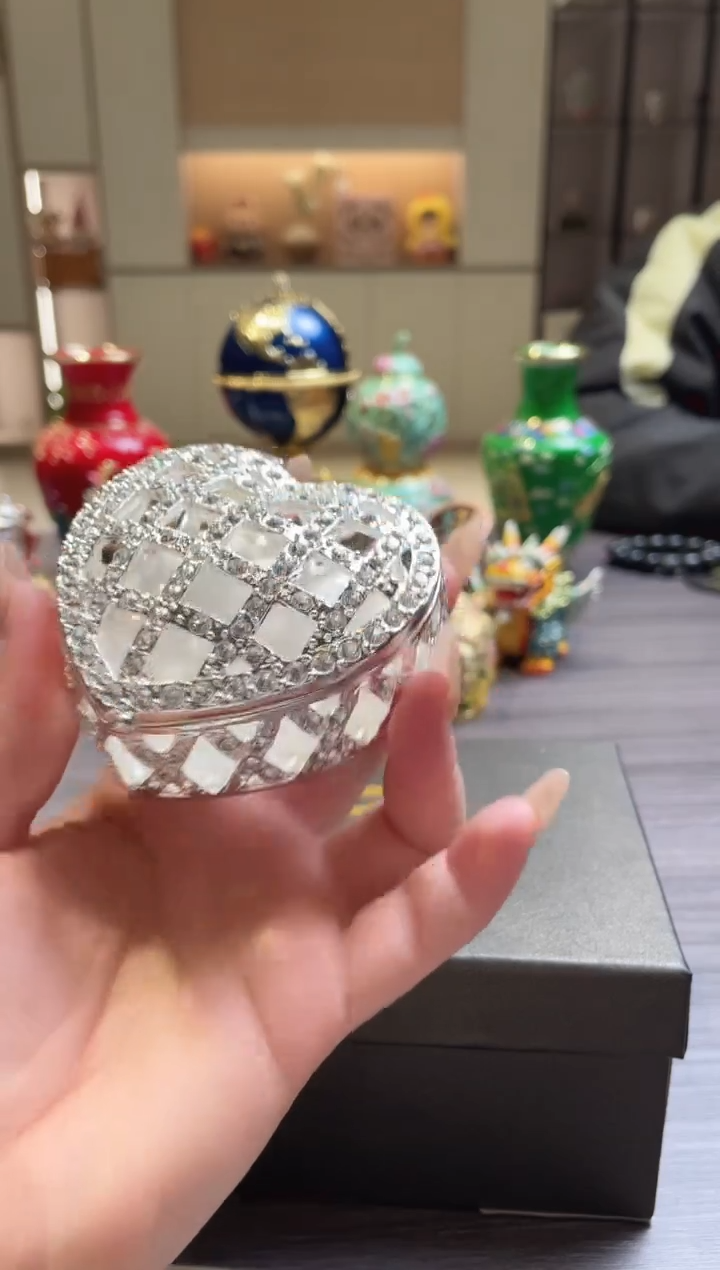 摆件七宝烧珐琅彩首饰盒