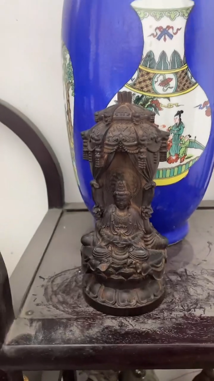 【闪购商品】木木雕新年快乐香木摆件