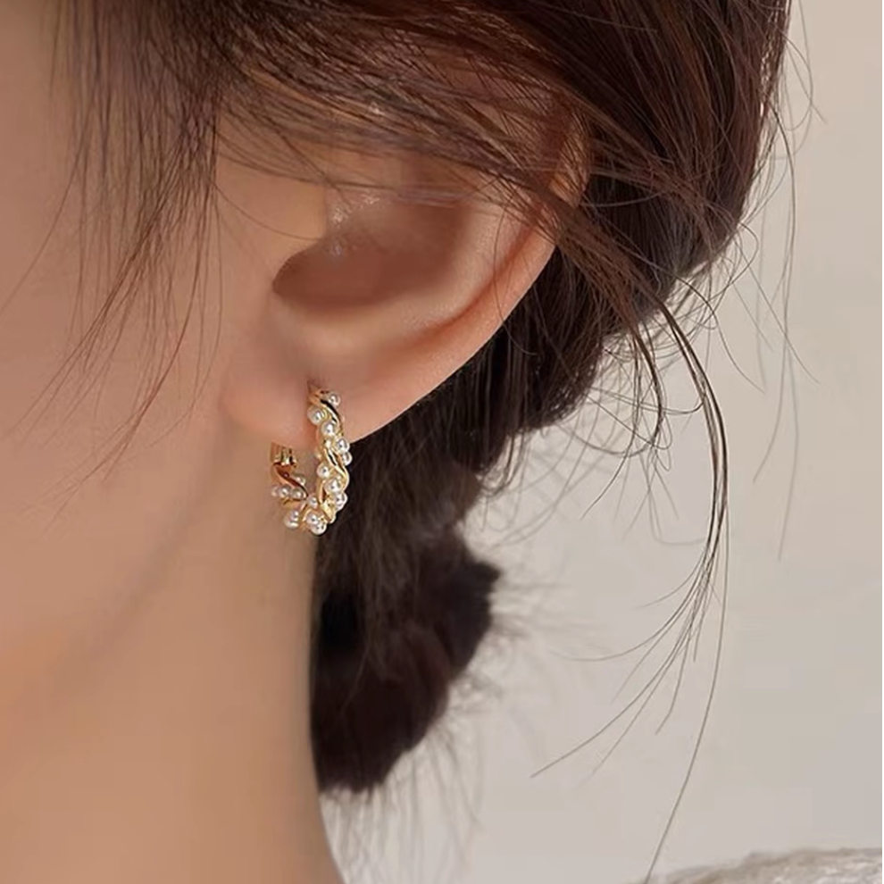 铜合金锆石耳饰 S313时尚百搭耳饰