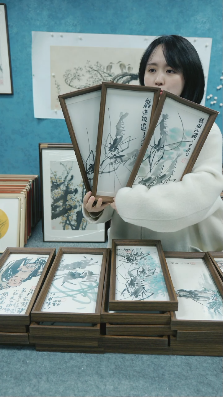【闪购商品】国画17*37本土老师木质摆台
