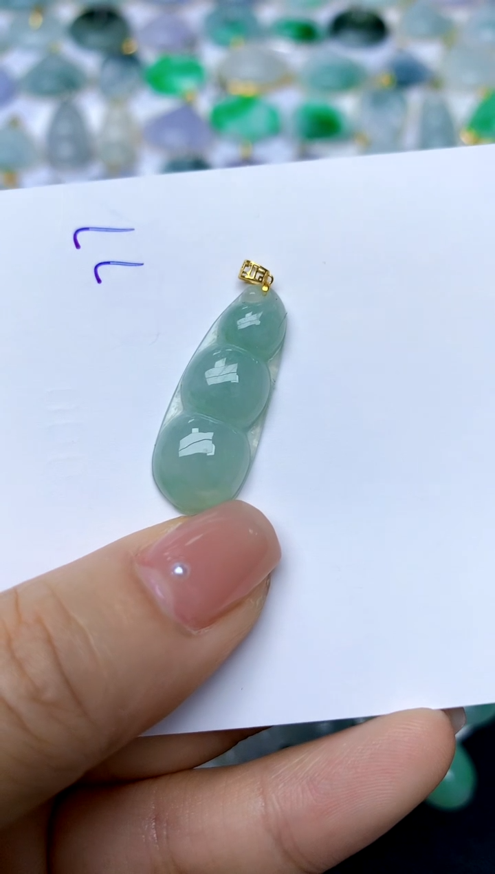 【闪购商品】翡翠颈饰18K金镶嵌77天然A货翡翠
