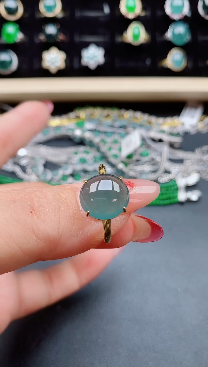 【闪购商品】翡翠戒指银S925镶嵌21321