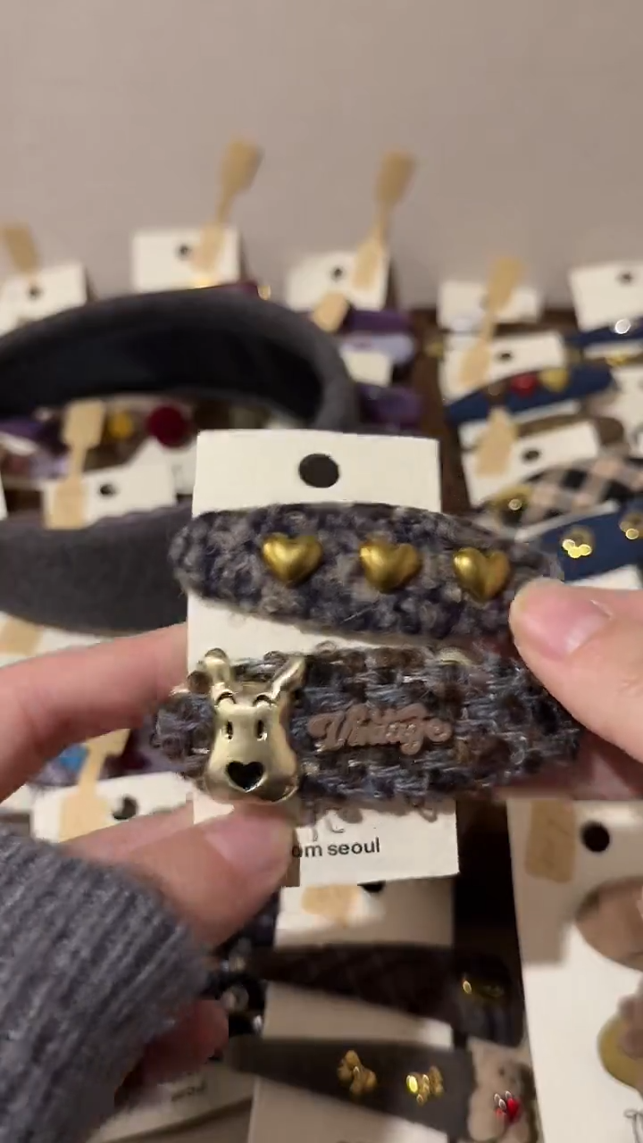 合金无爱心小狗夹