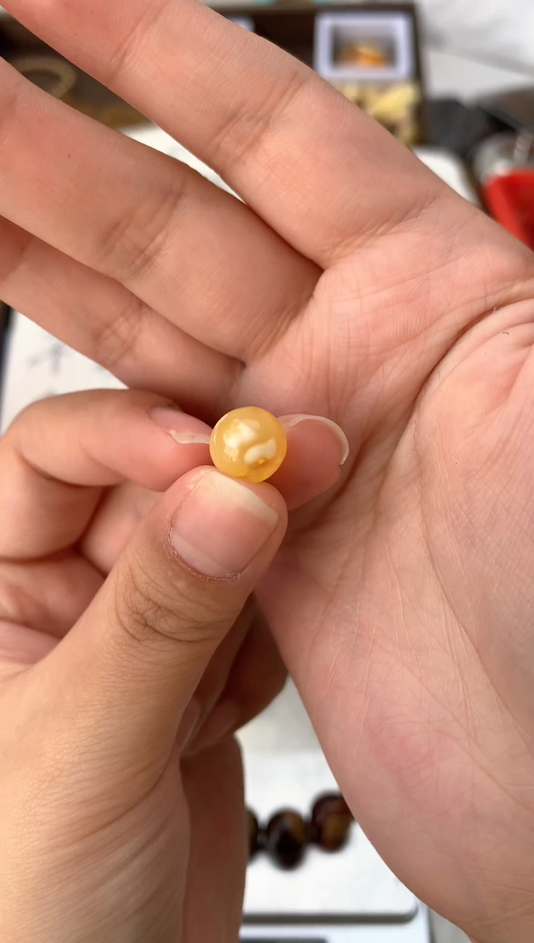 【闪购商品】琥珀珠宝奇石未镶嵌037琥珀蜜蜡花粉