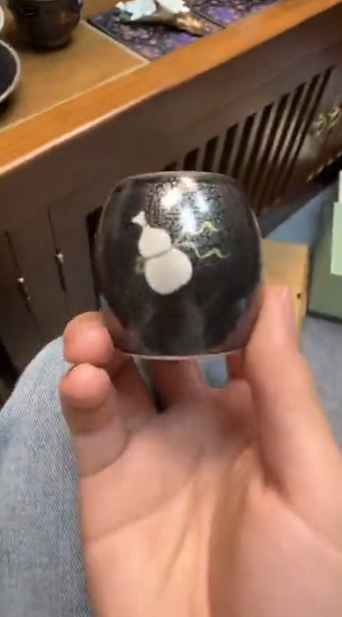 摆件陶茶具茶具茶具天目釉盖置