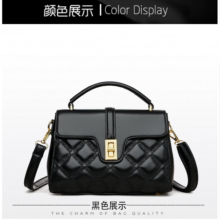 【长23.5高16宽11】2024新款简约大容量单肩斜挎包BMWG黑色2117