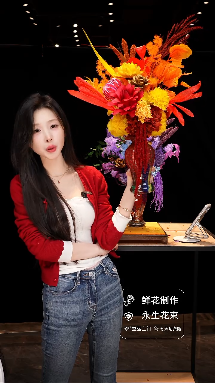 手工艺品琉璃手工花器花束空运包邮送货上门-以图片为准    