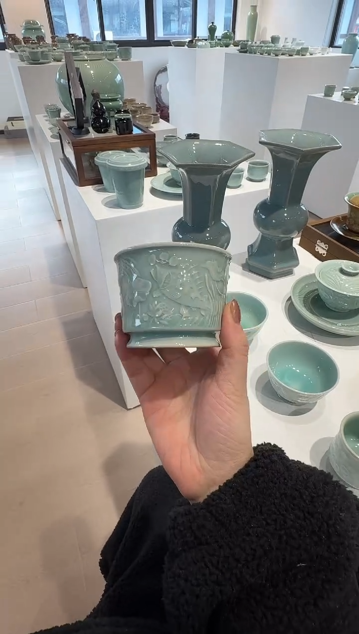 青瓷手工茶器包邮