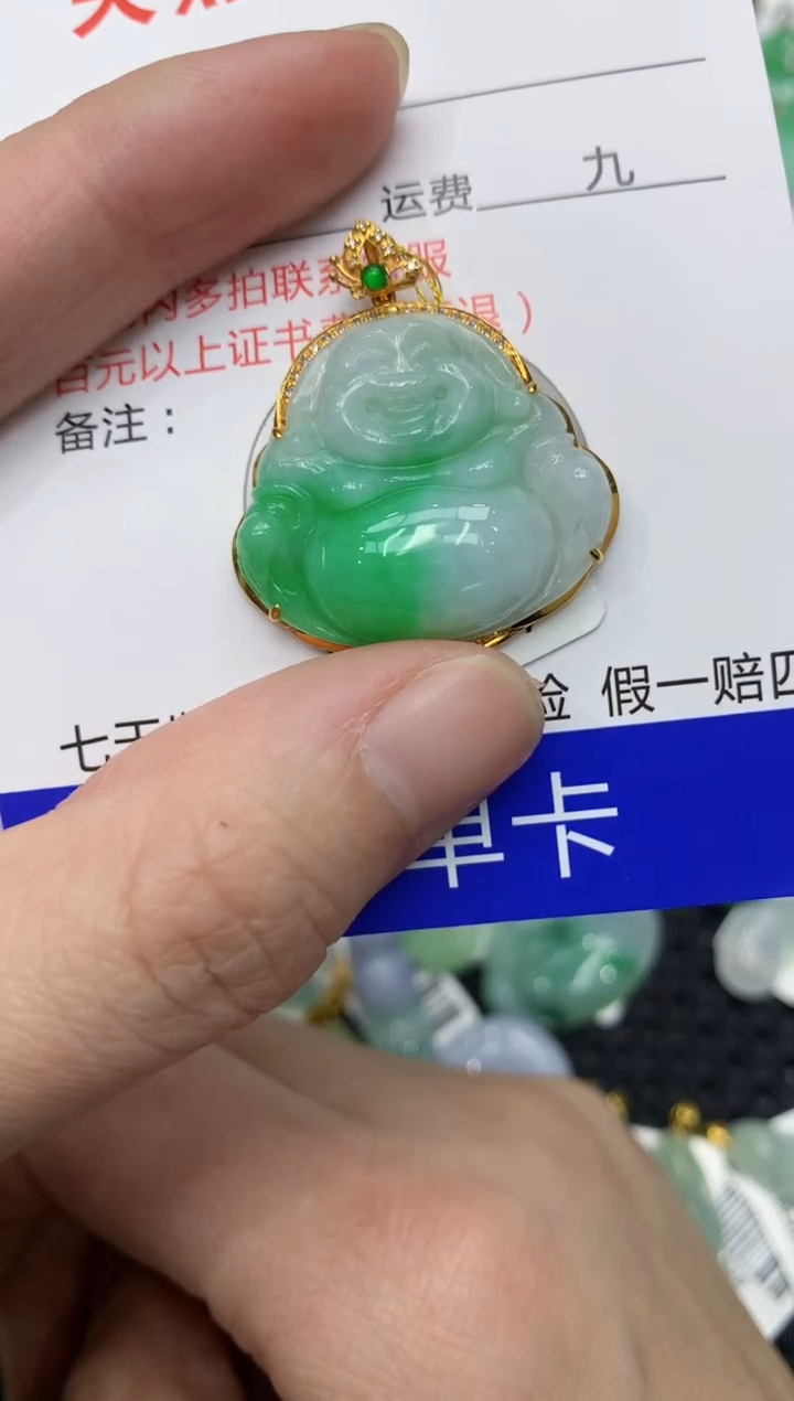 【闪购商品】翡翠颈饰18K金镶嵌11111111